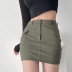 retro high waist side pocket elastic sheath skirt NSZQW138198