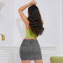 high waist denim short sheath skirt NSWL138205