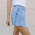 falda pantalón de mezclilla falsa de dos piezas de cintura alta NSWL138207