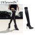 high-heeled rhinestone pointed-toe over-the-knee boots NSZLX138210