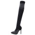 high-heeled rhinestone pointed-toe over-the-knee boots NSZLX138210
