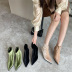 simple pointed toe velvet stiletto short boots NSZLX138211