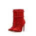solid color elastic cloth willow nails pointed stiletto ankle boots NSZLX138212