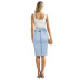 high waist slim slit denim skirt NSWL138241