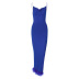 solid color open back slit raw edge slip dress NSHTL138275