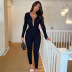 solid color hollow backless long-sleeved high-waist jumpsuit NSMG138300