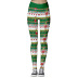 Pantalones elásticos de cintura alta con estampado de copos de nieve de Navidad NSMDF138331