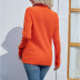 suéter de cuello alto de punto de color sólido con hombro hueco NSMMY138339