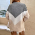 geometric inverted triangle color matching pullover sweater NSMMY138344