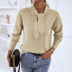 solid color scarf collar long sleeve sweater NSMMY138346