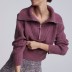 solid color zipper wide-neck long sleeve sweaters NSHML138362