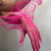 solid color mesh see-through banquet lace gloves NSMG138396