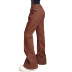 solid color retro wide leg loose jeans NSWL138405