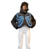 chaqueta corta gruesa de algodón con bordado de mariposa y cuello alto NSDLS138420