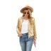 full zipper sequined long-sleeved jacket NSXLY138466