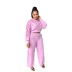 solid color long sleeves crop hoodie and pants lounge set NSXLY138469