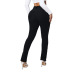 solid color high waist hole slit jeans NSWL138521