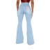high waist stretch love print bootcut jeans NSWL138522