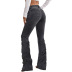 solid color high waist stitching bootcut jeans NSWL138523