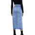 high waist slim slit denim skirt NSWL138527