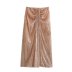 sequin high waist slim slit solid color skirt NSAM139668