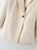 double collar slim pockets long sleeve solid color blazer NSAM139686