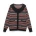 long-sleeved crochet embroidery stitching color matching knitted cardigan NSAM139689