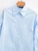 camisa de manga arrugada con solapa de color liso de botonadura sencilla NSAM139690