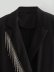 mono de traje de color sólido de manga larga delgado con decoración de borlas brillantes NSAM139702