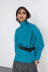 Suéter de color sólido de manga larga suelto con cuello alto y cuello alto NSAM139703