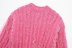loose round neck long sleeve solid color knitted sweater NSAM139705