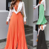 pleated solid color loose high waist wide-leg pants NSONF139730