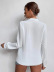 stitching stand-up collar long-sleeved solid color lace shirt NSNCK139740