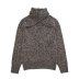 suéter de punto de color sólido suelto de manga larga con cuello alto NSYXB139748