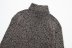 suéter de punto de color sólido suelto de manga larga con cuello alto NSYXB139748