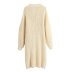 long sleeve loose lace-up solid color knitted cardigan NSYXB139752