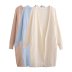 long-sleeved loose long solid color knitted cardigan NSYXB139757
