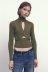 high neck slim long sleeve hollow solid color knitted sweater NSAM139761