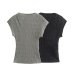 round neck short sleeve slim solid color top NSAM139772