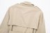 abrigo cortavientos con cordones y solapa de manga larga de color liso con doble botonadura NSAM139773