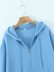 zipper solid color long sleeve loose hooded sweatshirt NSAM139781