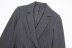 double waist v neck long sleeve slim solid color suit dress NSYXB139790