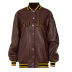 chaqueta holgada de manga larga con botones ocultos y bordado de letras NSHTL139796