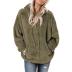 long-sleeved hooded pocket loose solid color plush sweatshirt NSMVS139814