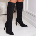 pointy side zipper simple stiletto high-heeled mid-tube boots NSZLX139436