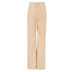 pantalones casuales de cuero de PU de color sólido de pierna ancha de cintura alta NSSQS139530