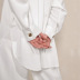 El conjunto de dos piezas de pijama de solapa de manga larga de color sólido con botones se puede usar afuera NSMSY139539