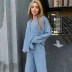 long-sleeved loose high waist solid color pajamas two-piece set NSMSY139547