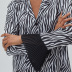 long sleeve lapel striped ice silk pajamas can be worn outside NSMSY139553