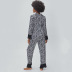 pijamas de seda de hielo a rayas con solapa de manga larga que se pueden usar afuera NSMSY139553